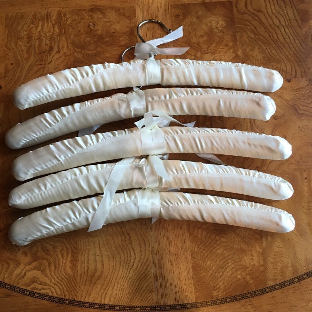 15 Set of White Satin Hangars